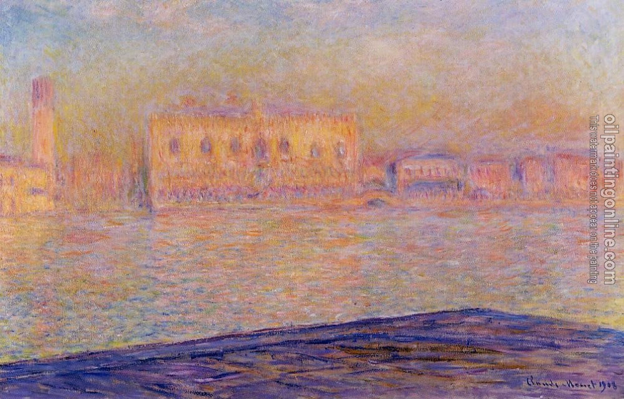 Monet, Claude Oscar - The Doges' Palace Seen from San Giorgio Maggiore